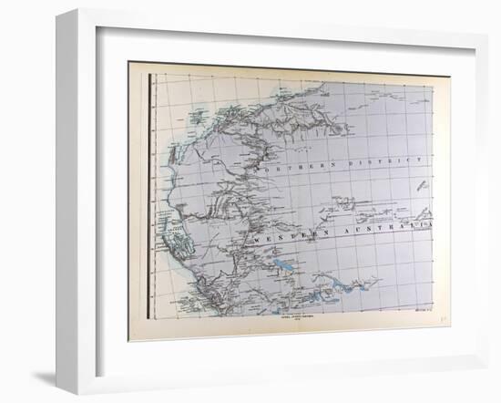 Map of Australia, 1872-null-Framed Giclee Print