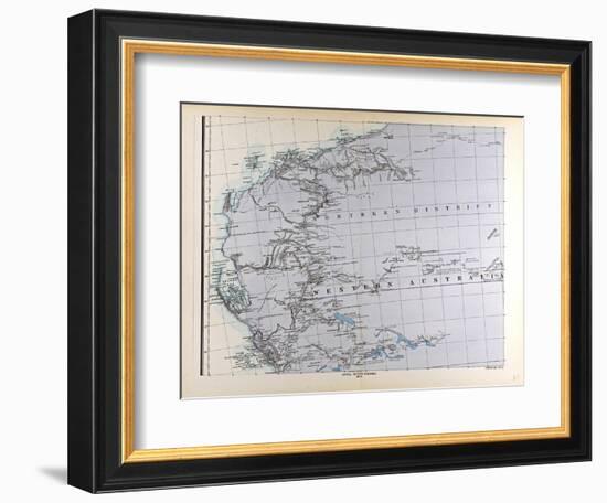 Map of Australia, 1872-null-Framed Giclee Print