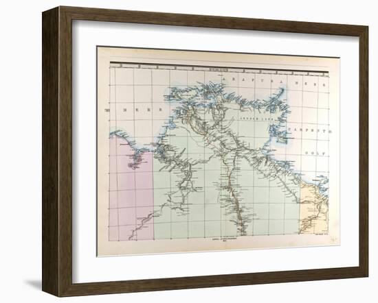 Map of Australia, 1872-null-Framed Giclee Print