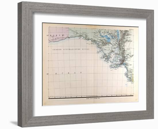 Map of Australia, 1872-null-Framed Giclee Print