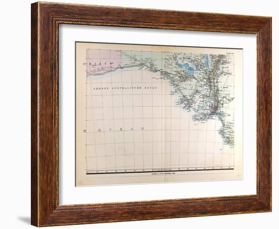 Map of Australia, 1872-null-Framed Giclee Print