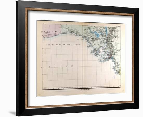 Map of Australia, 1872-null-Framed Giclee Print