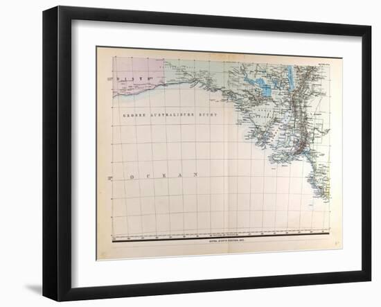 Map of Australia, 1872-null-Framed Giclee Print