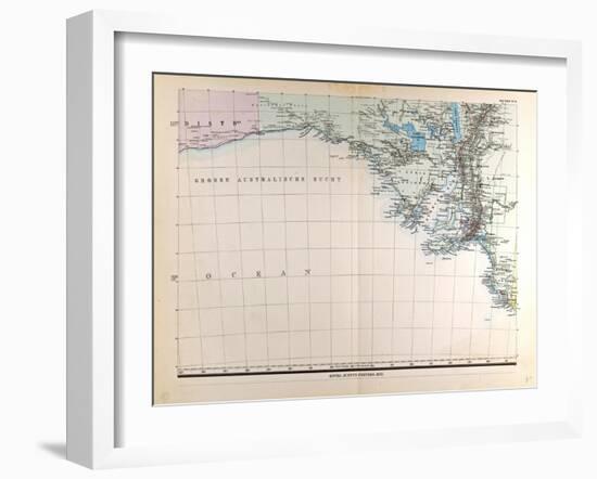 Map of Australia, 1872-null-Framed Giclee Print