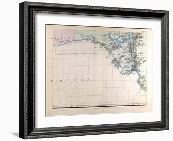 Map of Australia, 1872-null-Framed Giclee Print