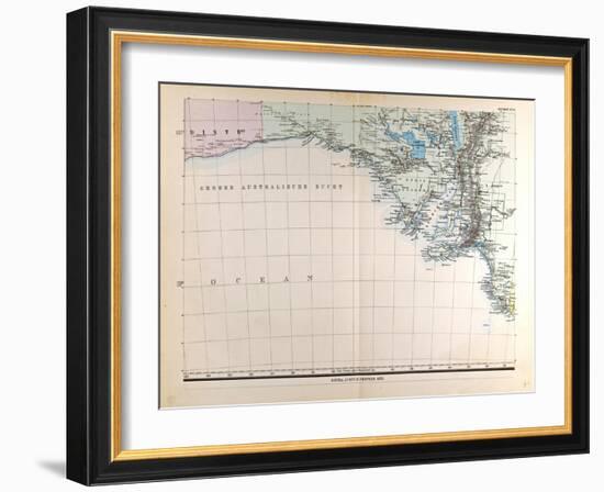 Map of Australia, 1872-null-Framed Giclee Print