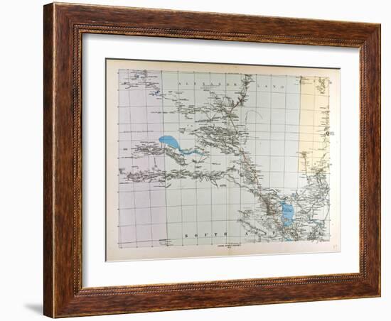 Map of Australia, 1876-null-Framed Giclee Print