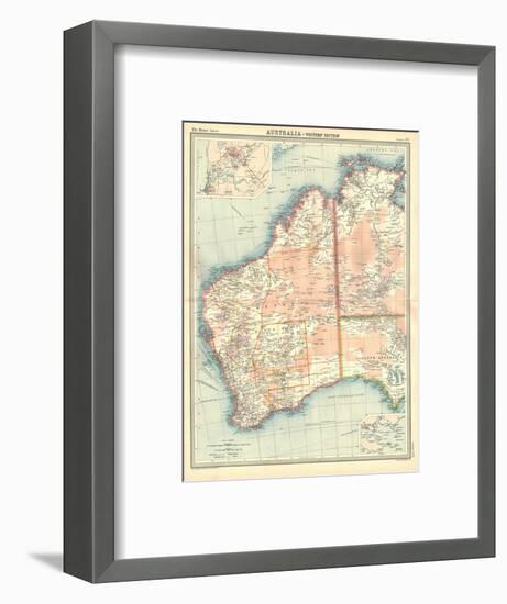 Map of Australia - Western Section-Unknown-Framed Giclee Print