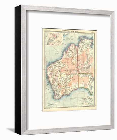 Map of Australia - Western Section-Unknown-Framed Giclee Print