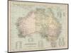 Map of Australia with Names of Counties-null-Mounted Photographic Print