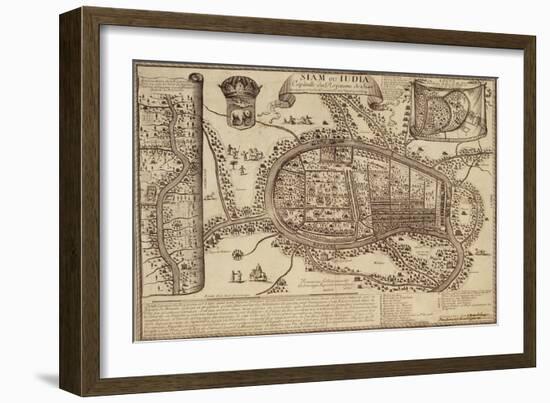 Map of Ayutthaya, 1686-null-Framed Giclee Print