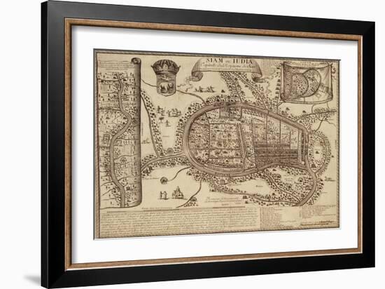 Map of Ayutthaya, 1686-null-Framed Giclee Print