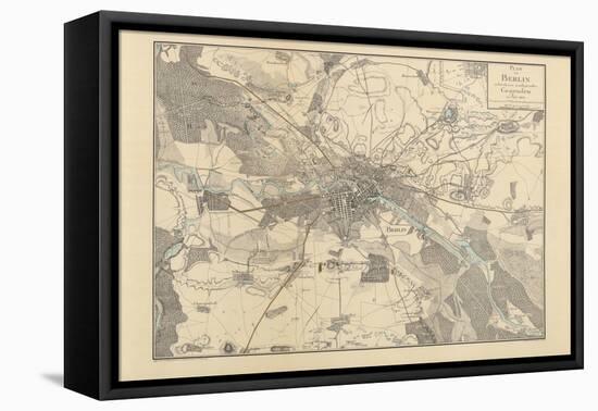 Map of Berlin, 1802-J.F. Schneider-Framed Premier Image Canvas