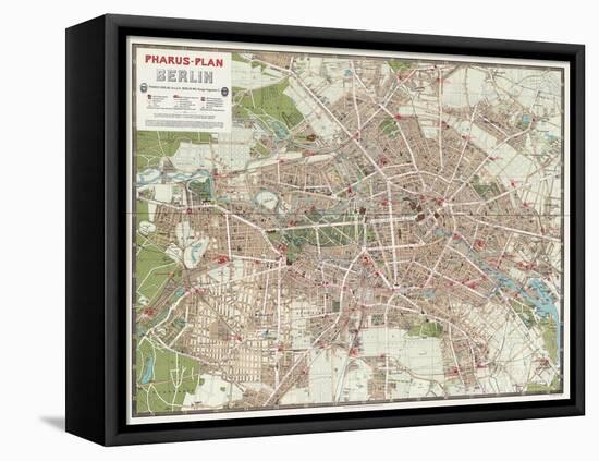 Map of Berlin, 1902-null-Framed Premier Image Canvas
