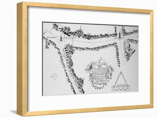 Map of Bishopsgate, City of London, c1599 (1904)-Unknown-Framed Giclee Print