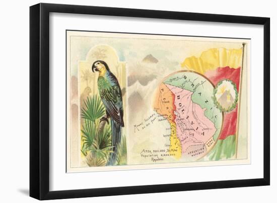 Map of Bolivia-null-Framed Art Print