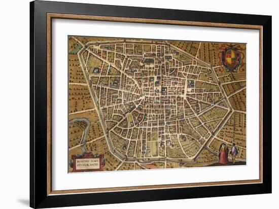 Map of Bologna, 1620, Italy-null-Framed Giclee Print