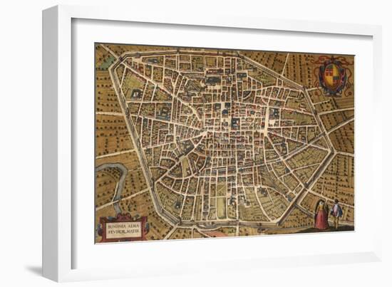 Map of Bologna, 1620, Italy-null-Framed Giclee Print