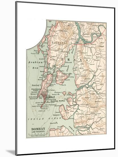 Map of Bombay (C. 1900), Maps-Encyclopaedia Britannica-Mounted Giclee Print