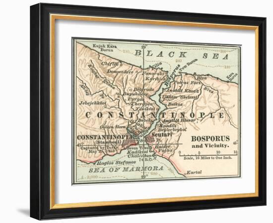 Map of Bosphorus (C. 1900), Maps-Encyclopaedia Britannica-Framed Art Print