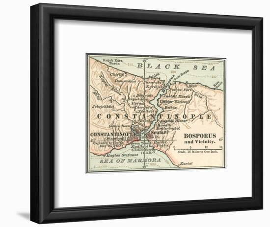 Map of Bosphorus (C. 1900), Maps-Encyclopaedia Britannica-Framed Art Print