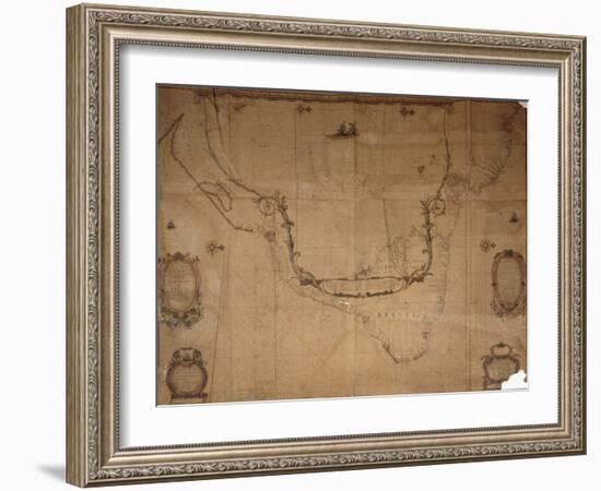 Map of Brazil, from 'Dutch Marine Maps', 1637-null-Framed Giclee Print