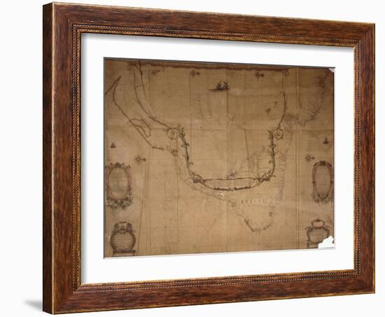 Map of Brazil, from 'Dutch Marine Maps', 1637-null-Framed Giclee Print