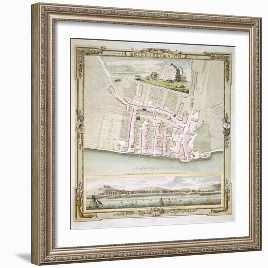 Map of Brighton by Thomas Yeakell and William Gardner, Engraved by Whitchurch, 1779-null-Framed Giclee Print