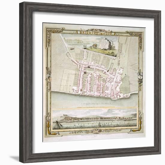 Map of Brighton by Thomas Yeakell and William Gardner, Engraved by Whitchurch, 1779-null-Framed Giclee Print