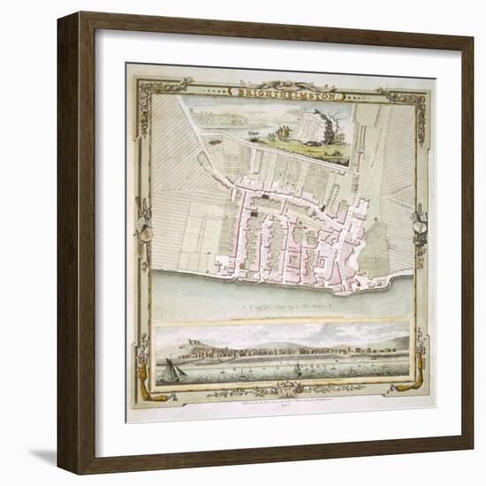 Map of Brighton by Thomas Yeakell and William Gardner, Engraved by Whitchurch, 1779-null-Framed Giclee Print