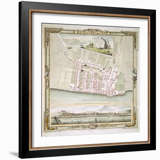 Map of Brighton by Thomas Yeakell and William Gardner, Engraved by Whitchurch, 1779-null-Framed Giclee Print