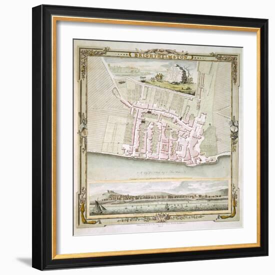 Map of Brighton by Thomas Yeakell and William Gardner, Engraved by Whitchurch, 1779-null-Framed Giclee Print