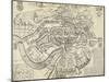 Map of Bristol, Great Britain and its Surroundings, 1671-null-Mounted Giclee Print