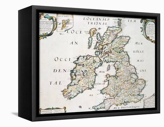 Map of Britain and Ireland, Published Paris 1640-Nicolas Sanson D'abbeville-Framed Premier Image Canvas