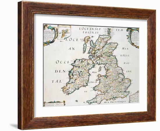 Map of Britain and Ireland, Published Paris 1640-Nicolas Sanson D'abbeville-Framed Giclee Print