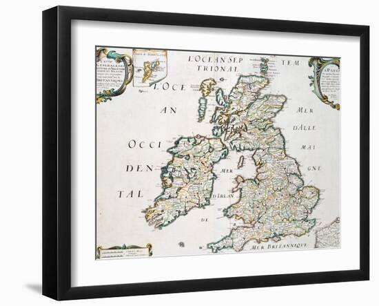 Map of Britain and Ireland, Published Paris 1640-Nicolas Sanson D'abbeville-Framed Giclee Print