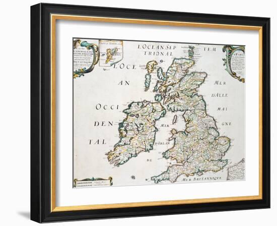 Map of Britain and Ireland, Published Paris 1640-Nicolas Sanson D'abbeville-Framed Giclee Print