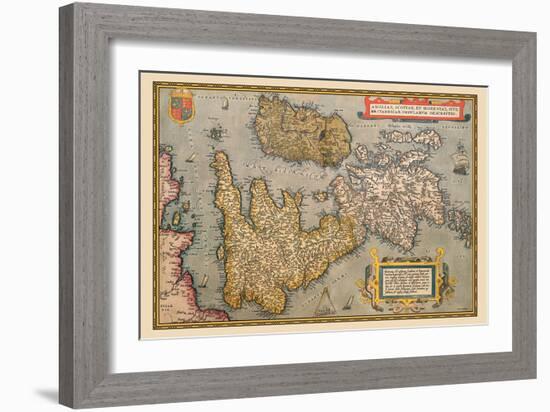 Map of Britian and Ireland-Abraham Ortelius-Framed Art Print