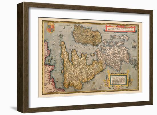 Map of Britian and Ireland-Abraham Ortelius-Framed Art Print