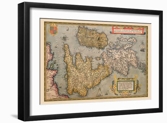 Map of Britian and Ireland-Abraham Ortelius-Framed Art Print