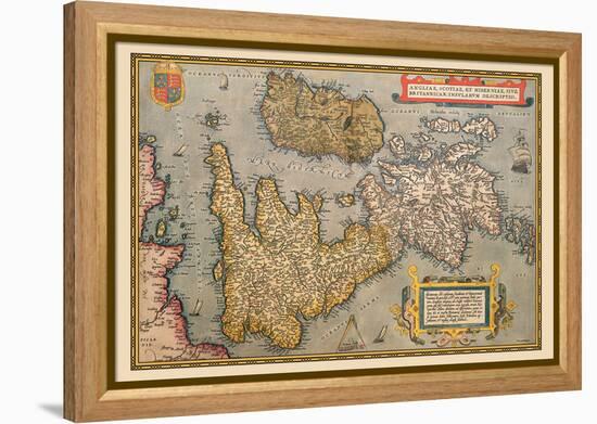 Map of Britian and Ireland-Abraham Ortelius-Framed Stretched Canvas