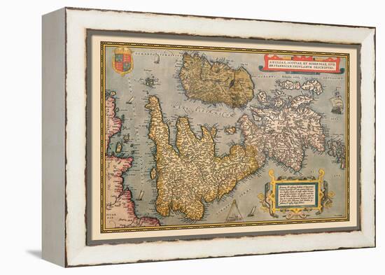 Map of Britian and Ireland-Abraham Ortelius-Framed Stretched Canvas