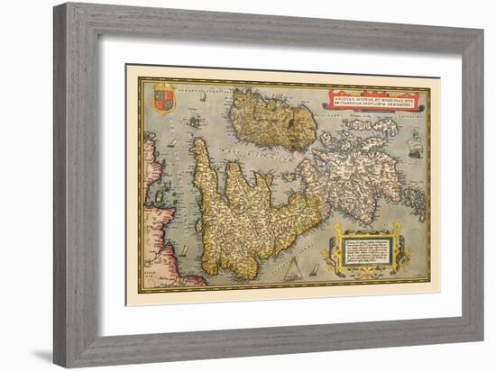 Map of Britian and Ireland-Abraham Ortelius-Framed Art Print