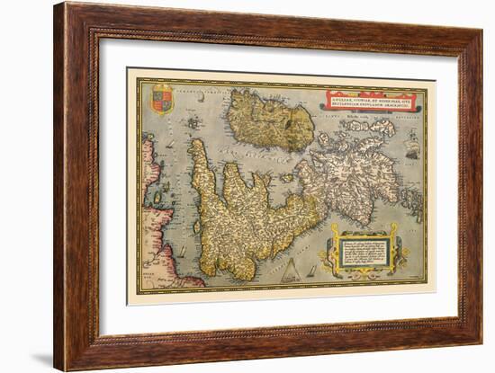 Map of Britian and Ireland-Abraham Ortelius-Framed Art Print