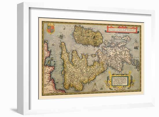 Map of Britian and Ireland-Abraham Ortelius-Framed Art Print