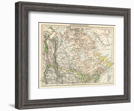 Map of British North America, or the Dominion of Canada, 1870s-null-Framed Giclee Print