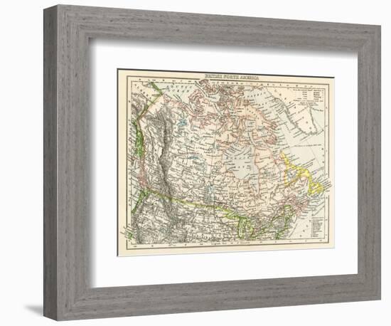 Map of British North America, or the Dominion of Canada, 1870s-null-Framed Giclee Print