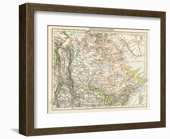 Map of British North America, or the Dominion of Canada, 1870s-null-Framed Giclee Print