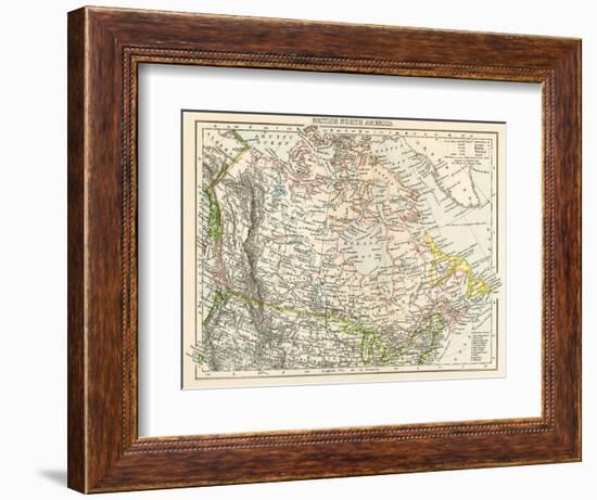 Map of British North America, or the Dominion of Canada, 1870s-null-Framed Giclee Print