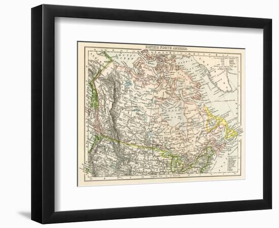 Map of British North America, or the Dominion of Canada, 1870s-null-Framed Giclee Print